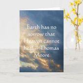 Carte Citation inspirée de Thomas Moore avec le ciel (Fleur jaune)