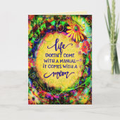 Carte Citation Maman Drôle Élégant Simple Fête des Mères (Devant)