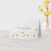 Carte Citation mariage sur le bois blanchi à la chaux (Fleur jaune)