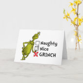 Carte Citation Méchant, Gentil ou Grinch (Fleur jaune)