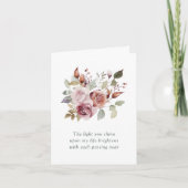 Carte Citation Motivationnelle Anniversaire Floral (Devant)