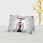 Carte Citation Namaste Merci Zen Buddha Monk (Fleur jaune)
