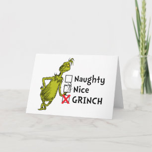 Carte Citation Naughty, Nice ou Grinch