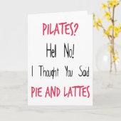 Carte Citation, noir et rose drôles de Pilates (Fleur jaune)