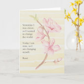 Carte Citation originale Rumi Floral (Fleur jaune)