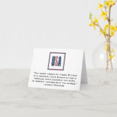 Carte Citation patriotique Notecard. de James Madison (Fleur jaune)