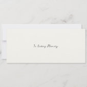 Carte Citation photo célébration de la vie signet funéra (Dos)