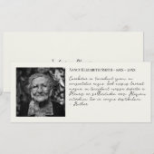 Carte Citation photo célébration de la vie signet funéra (Devant / Derrière)
