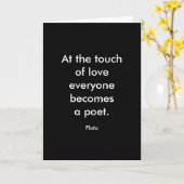 Carte Citation Platon; La Touche De L'Amour (Fleur jaune)