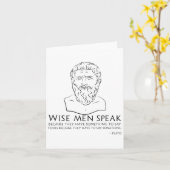 Carte Citation Platon Sur Les Sages Et Les Fools - Grec  (Fleur jaune)
