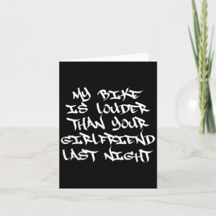 Carte Citation pour amie de motocycliste Mens Funny Loud