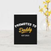 Carte Citation Promu Papa 2025 Drôle Révélation Nouveau (Fleur jaune)