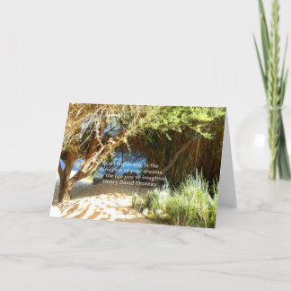 Carte Citation rêveuse de motivation de Henry David