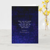 Carte Citation romantique d'amour de William Shakespeare (Fleur jaune)