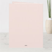 Carte Citation romantique rose Boho (Dos)