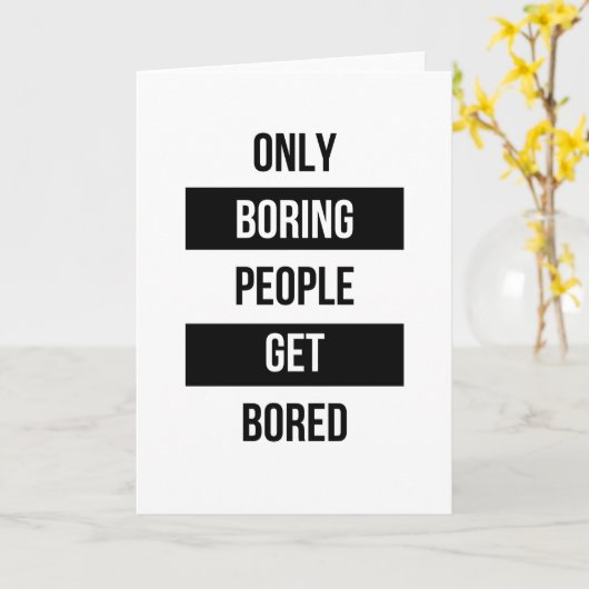 Carte Citation sarcastique audacieuse SEULS les gens enn (Fleur jaune)