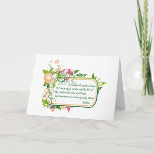 Carte Citation simple de bougie de Bouddha