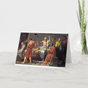 Carte Citation Socrates "Sagesse/Merveilleuse" Cadeaux T