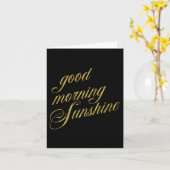 Carte Citation Sunshine Good Morning Citations Faux Gold (Fleur jaune)