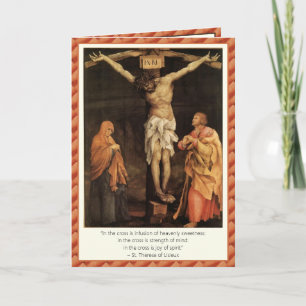 Carte Citation sur la Crucifixion - Ste Thérèse et Franç
