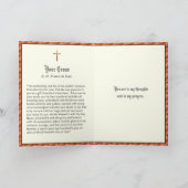 Carte Citation sur la Crucifixion - Ste. Thérèse & Franç (Intérieur)