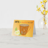Carte Citation sur le café (Fleur jaune)