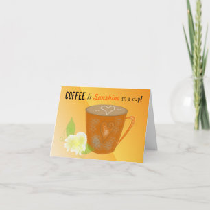 Carte Citation sur le café