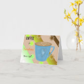 Carte Citation sur le café (Fleur jaune)