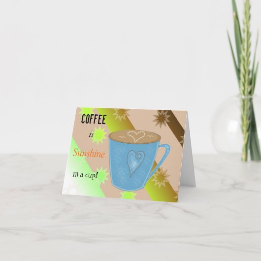 Carte Citation sur le café (Devant)