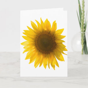 Carte Citation tournesol "les fleurs sont le bonheur"