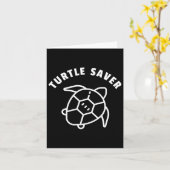 Carte Citation Turtle Saver - Graphique Tortue de Mer - (Fleur jaune)