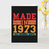 Carte Citation Vintage Anniversaire 1973 (Fleur jaune)