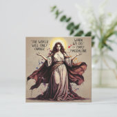 Carte Citation vintage Art Mary Magdalene (Debout devant)