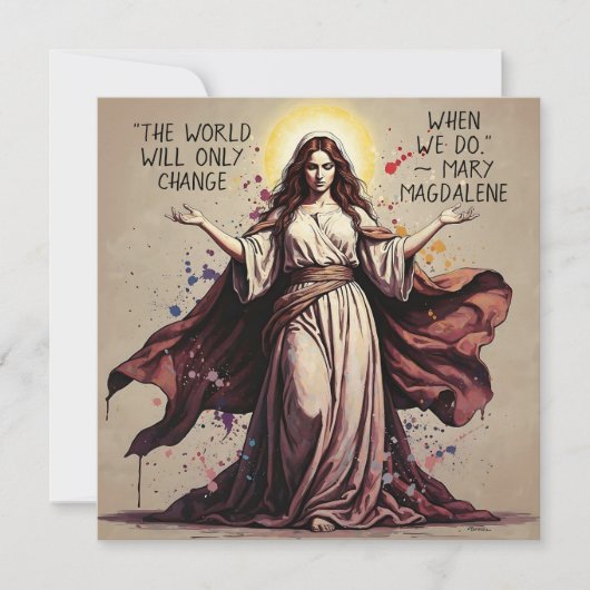 Carte Citation vintage Art Mary Magdalene (Devant)