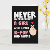 Carte Citations Anime & K-pop : Ne jamais sous-estimer u (Fleur jaune)