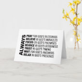 Carte Citations chrétiennes toujours esthétiques Dieu Ar (Fleur jaune)