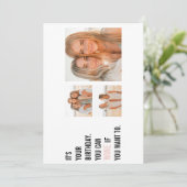 Carte Citations d'anniversaire amusantes | Photo Collage (Debout devant)