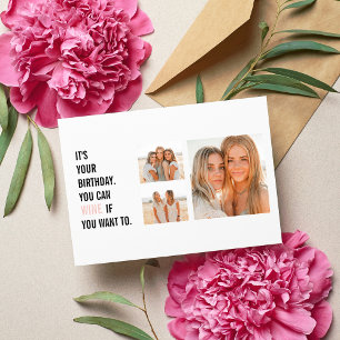 Carte Citations d'anniversaire amusantes   Photo Collage