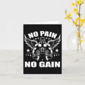 Carte Citations De Boxer Pas De Douleur Pas De Gain Sign (Fleur jaune)