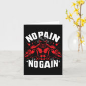 Carte Citations De Boxer Pas De Douleur Pas De Gain Sign (Fleur jaune)