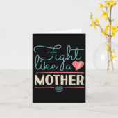 Carte Citations de femmes qui se battent comme une mère (Fleur jaune)