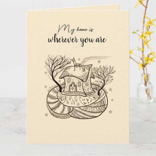 Carte Citations de la Saint-Valentin  (Fleur jaune)