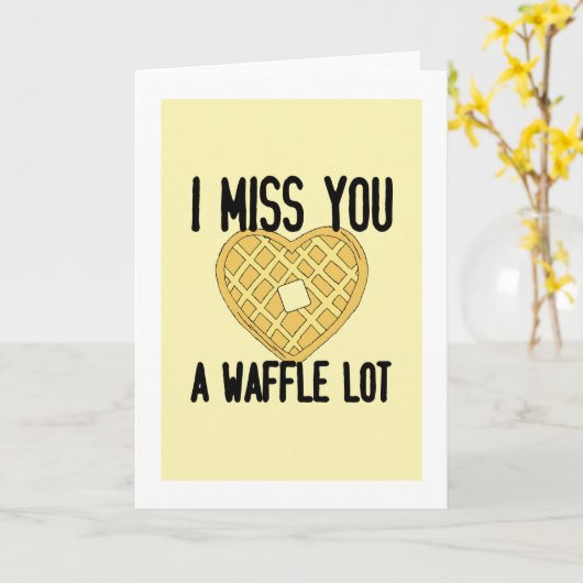 Carte Citations de quelqu'un qui manque mignon Je vous m (Fleur jaune)