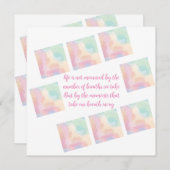 Carte Citations de vie, diplôme, félicitations (Devant / Derrière)