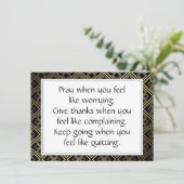 Carte Citations d'encouragement de la vie Inspirationnel (Debout devant)