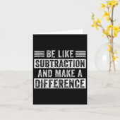 Carte Citations D'Enseignant Math Être Comme La Subtract (Fleur jaune)