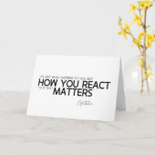 Carte CITATIONS : Epictetus : Comment vous réagissez (Fleur jaune)