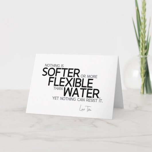 Carte CITATIONS : Le Laotien Tzu : Plus doux ou flexible (Devant)