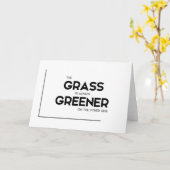 Carte Citations MODERNES : l'herbe est toujours plus (Fleur jaune)