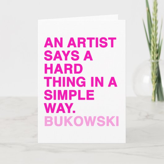 Carte Citations par Charles Bukowski (Devant)